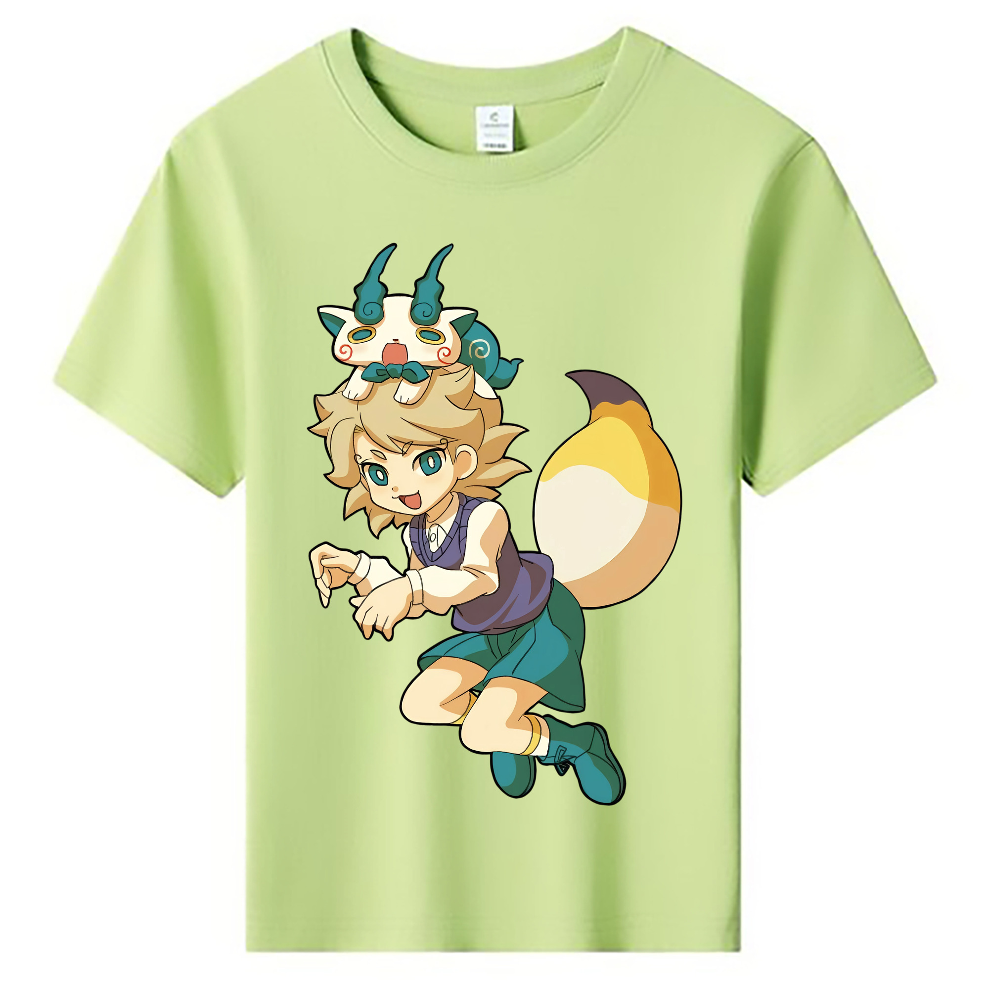 （画像用） 妖怪ウォッチ Yo-kai Watch 綿100％キッズTシャツ（フロントプリント）